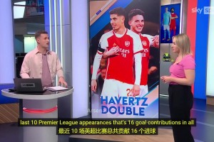 天空體育記者評價哈弗茨：他為阿森納奉獻(xiàn)了一切！