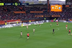 零封失?。“畎皖^球破門(mén)，洛里昂扳回一球